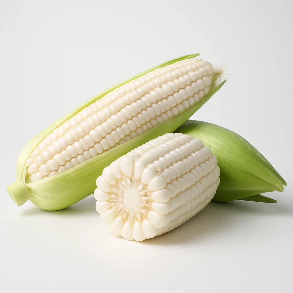White sweet corn – premium creamy bite and clean sweetness